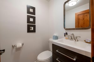 From the curated wall art to the modern vanity, even the powder room at Three Kings 93 exudes thoughtful design — a true hallmark of premier Park City lodging.