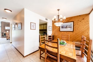 Gather around the dining table at Park Avenue 267 and enjoy the warm, rustic ambiance of true mountain living — the kind of cozy, characterfilled setting that makes your stay in Park City a memorable