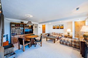 Plenty of room for everyone at Temptation 8.  The generously sized lower level loungefamily room provides extra space to relax and unwind, making this Park City condo rental an ideal choice for large