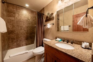 From the granite vanity to the full tub and shower, the bathrooms at Three Kings 65 reflect the quality and comfort you expect for an enjoyable stay in Park City.