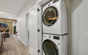 Powder Run C13 features a fullsize inunit stacked washer and dryer, making this Deer Valley condo rental the perfect choice for families and groups planning an extended mountain getaway.