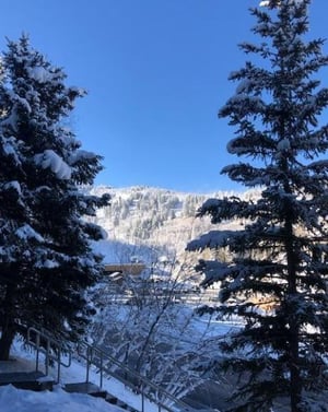 Wake up to this stunning winter wonderland right outside your window at Powder Run C13 — a premier Deer Valley vacation rental offering breathtaking ski slope views that make every morning feel like 