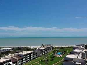 Birds eye view of Loggerhead Cay Condominiums on Sanibel Island