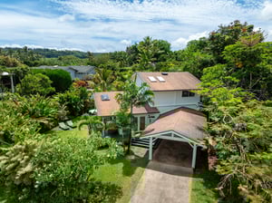 Aerial view of the home