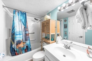 Bathroom with ShowerTub Combo