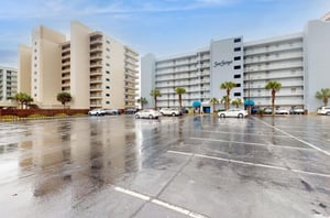 View of Sunswept Condos from the parking lot