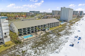 View of Destin Beach Club next to the beach in Destin Florida