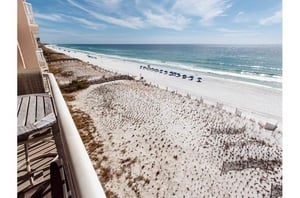 Coastline view from Islander Beach Resort  in Fort Walton Beach Florida