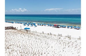 Enjoy views of the beach and Gulf from Islander Beach Resort  in Fort Walton Beach Florida