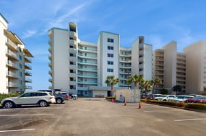 View from the parking lot of Silver Beach in Orange Beach Alabama
