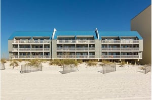 Regatta is directly on the beach in Gulf Shores Alabama