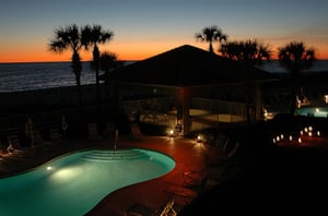 Stunning sunset view from Coral Reef Condos in Panama City Beach FL