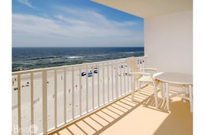Youll be tempted to spend hours relaxing on your private balcony at Ocean House Gulf Shores.
