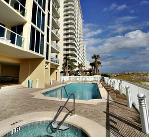 Lovely pool area at Caribbean Resort Condominiums  in Navarre Florida