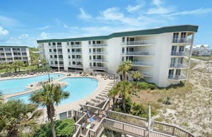Aerial View of Pool and Courtyard of Dunes of Seagrove at Seagrove Beach Highway 30A