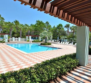 Huge pool deck at Inn at Gulf Place in Highway 30A Florida