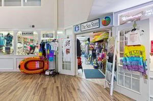 The entrance to the gift shop at SunDestin Beach Resort in Destin Florida