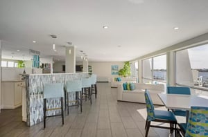 The Inn on Destin Harbors bar offers beer, wine, and a view of the harbor.