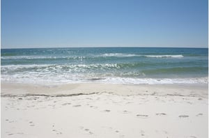Gulf waves lapping the beach at Gulf Shores Plantation