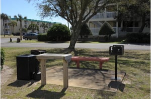 Barbecue grilling area at Gulf Shores Plantation
