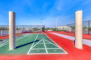 Guest shuffleboard court