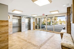 The lobby at Island Echos Condominiums in Fort Walton Beach Florida