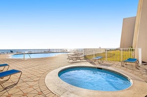 Beachside hot tub at Beach House Condos in Destin