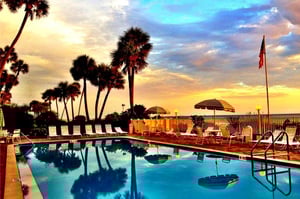 Beachfront pool at Sandcastle I II  III in Indian Rocks FL