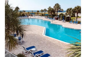 One of the large pool ares at Destin West Beach  Bay Resort  in Fort Walton Florida