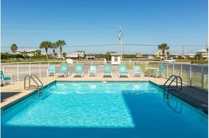 Relax by the pool  at Island Shores in Gulf Shores Alabama