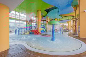 The indoor waterpark at Splash Resort in Panama City Beach, Florida