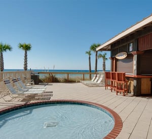 Hot tub at Gulf Crest Condominiums  in Panama City Beach Florida