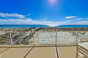 Take in stunning views from a private balcony