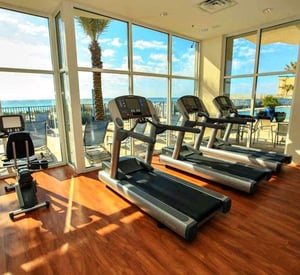 Gulffacing workout rooms at Sterling Breeze