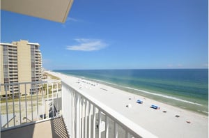 Panoramic balcony view at Crystal Shores Gulf Shores