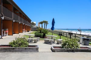 Beachside patio at Polynesian Village in Panama City FL