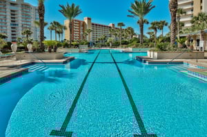 Take a swim in the spacious outdoor pool at Harbor Landing.