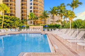Beachfront swimming pool at Gullwing Beach Resort