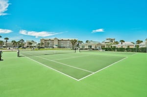 Tennis courts ready for guests