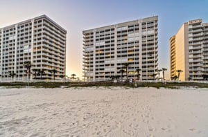 View from the beach of Pelican Pointe in Orange Beach Alabama