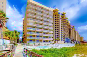 View from the beach of Four Winds in Orange Beach Alabama