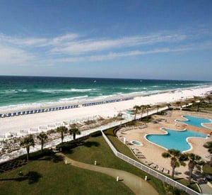 Gorgeous view of the Gulf from Silver Beach Towers Resort in Destin Florida