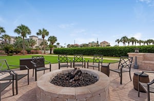 The firepit provides a safe alternative to bonfires on the beach.