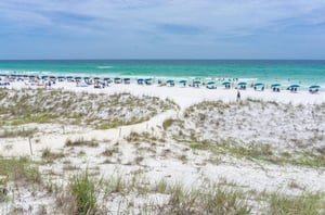 Beach chair and umbrella rentals provide guests relaxing places to land.