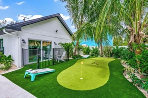 Cornhole and putt putt next to Anna Maria Island Inn on Anna Maria Island
