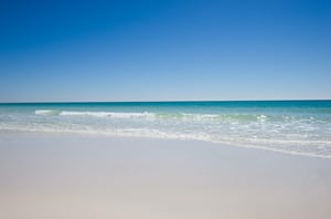 Waves on the adjacent beach