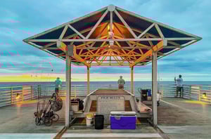 The end of the fishing pier at Four Seasons in Orange Beach Alabama