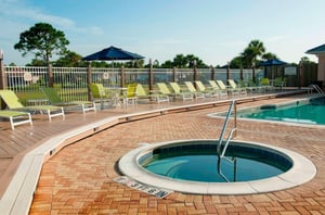 The outdoor hot tub at Fairfield Inn and Suites in Orange Beach Alabama