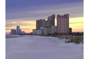 Stunning evening view of Royal Palms in Gulf Shores Alabama