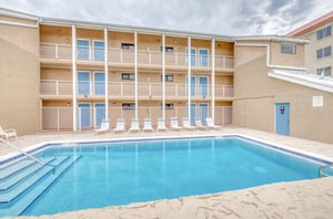 The complexs inviting swimming pool.